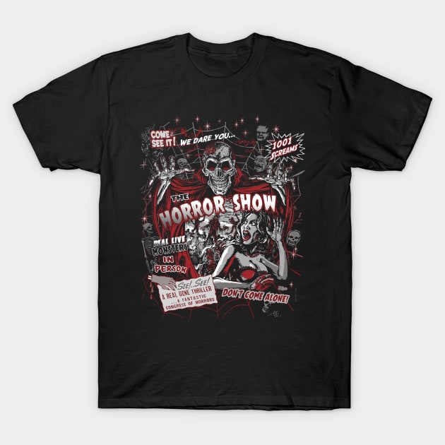 Horror movie Monsters spook show T-Shirt by monstermangraphic